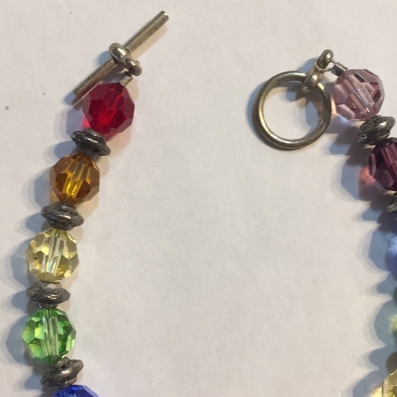 Handcrafted Multicolored Jewel Beaded Bracelet - Picture 5 of 5